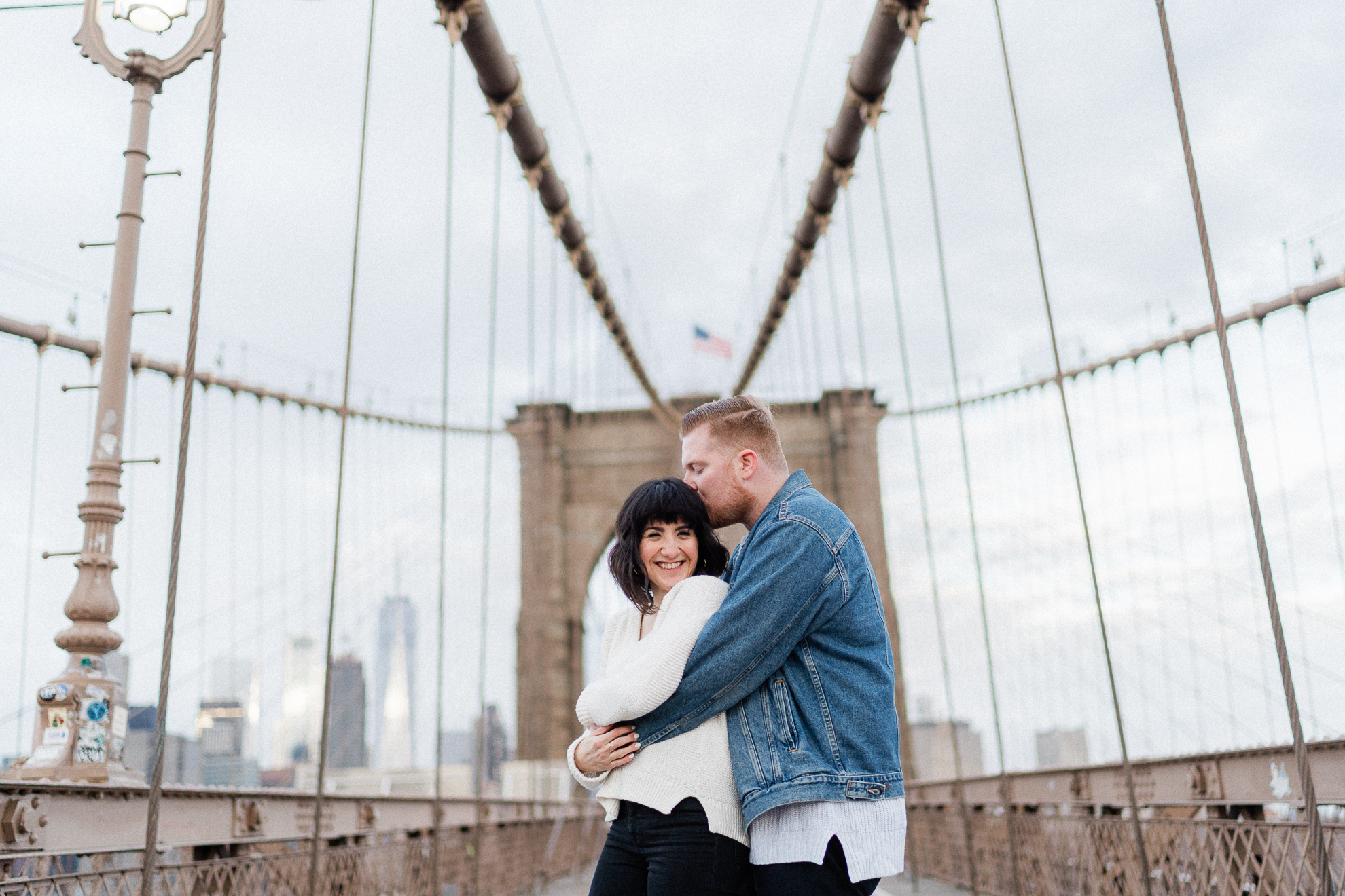 Dumbo Brooklyn Bridge Engagement Photo